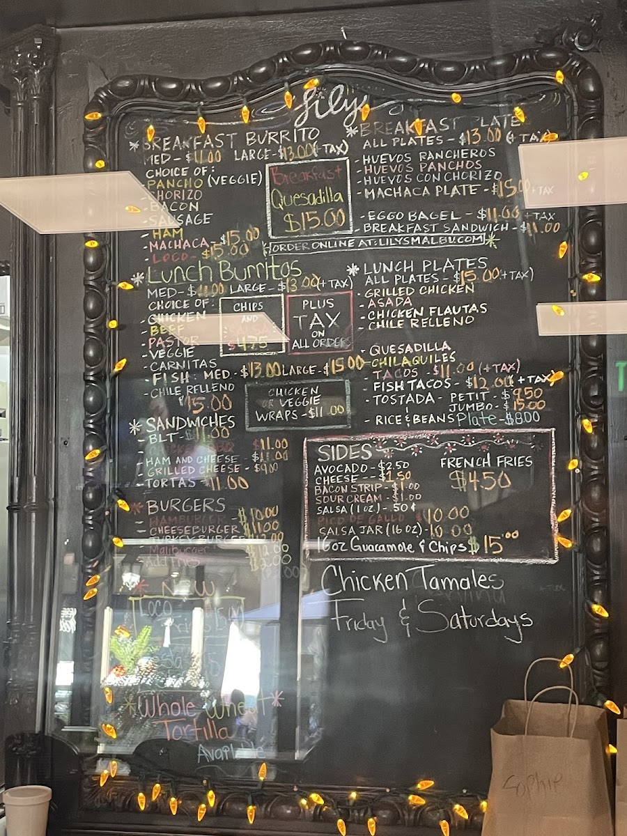 Lily's Malibu Menu - Image 4